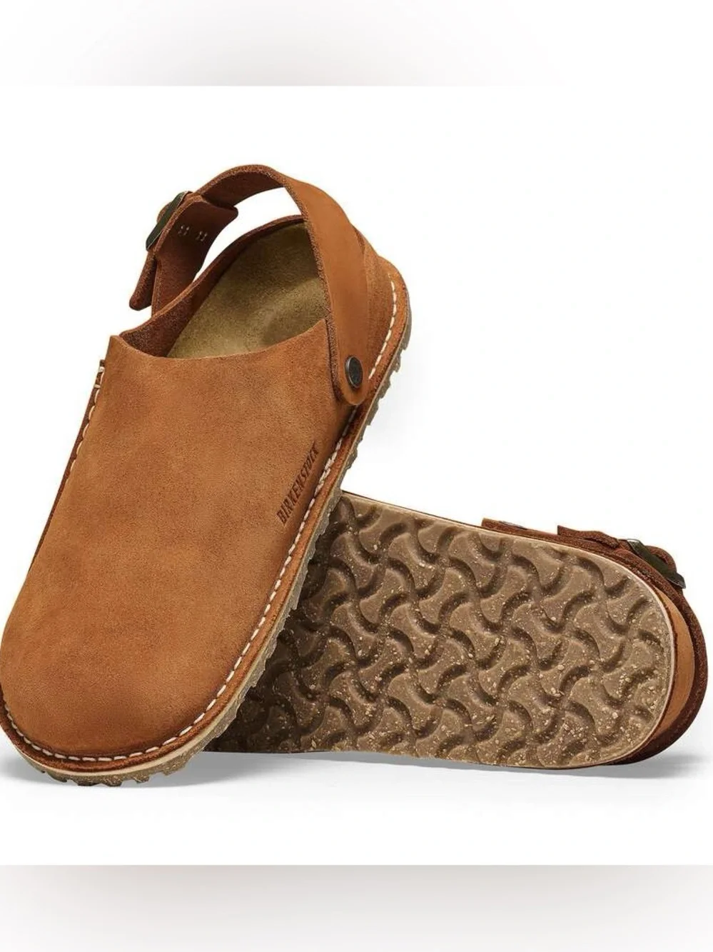 Birkenstock Lutry Premium Suede Mule - Mink Brown, Unisex 9 Men / 11 Women